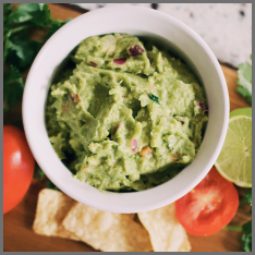 This is an image of fresh guacamole.